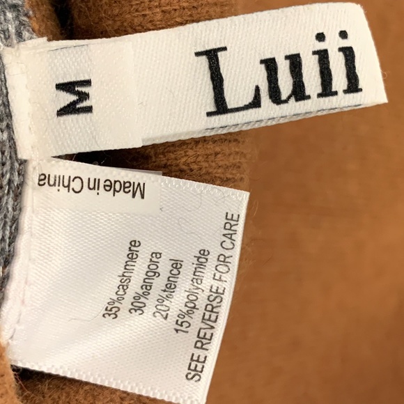 Luii Gray and Brown Open Front Cardigan - Picture 7 of 7